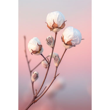 Cotton Ball Flower Canvas